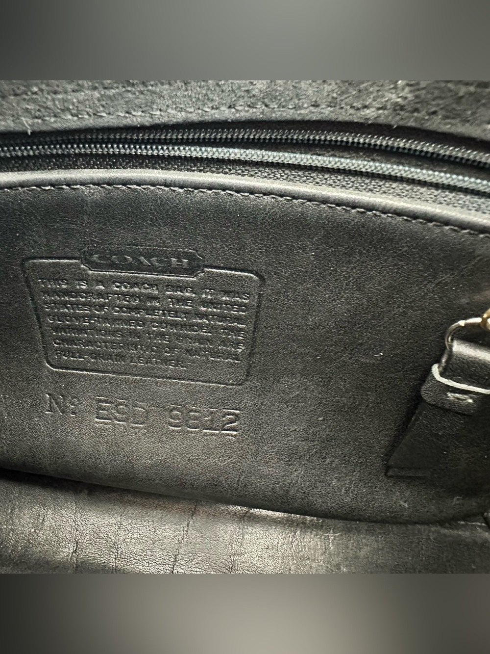 Coach Vintage Ridgefield Flap Black Leather Suede Crossbody Buckle Bag Late 90s - Picture 11 of 13